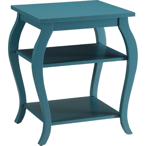 Becci End Table in Teal Finish Wood