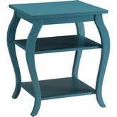 Becci End Table in Teal Finish Wood