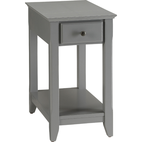Bertie End Table in Gray Finish Wood