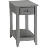 Bertie End Table in Gray Finish Wood