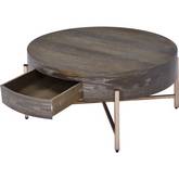 Weyton Coffee Table in Dark Oak & Champagne