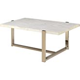 Feit Coffee Table in Faux Marble & Champagne