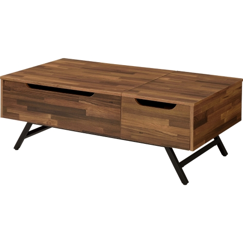 Throm Coffee Table with Lift Top in Walnut Finish & Metal