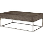 Cecil II Coffee Table in Gray Oak & Chrome