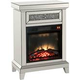 Noralie Fireplace in Mirror & Faux Diamonds