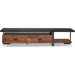 Elling 67" TV Stand in Walnut & Black