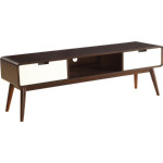 Christa 59" TV Stand in Espresso & White