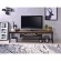 Bob 59" TV Stand in Weathered Oak & Black Metal