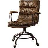 Harith Executive Office Chair in Vintage Whiskey Top Grain Leather