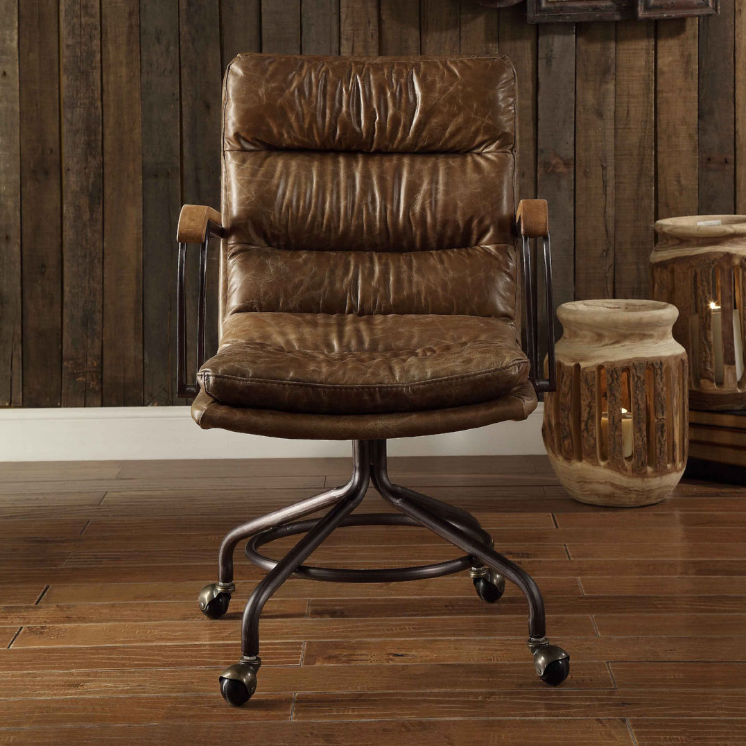 Acme 92416 Harith Executive Office Chair in Vintage Whiskey Top