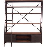 Actaki 64" Bookcase w/ Ladder in Sandy Gray
