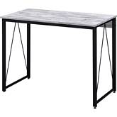 Zaidin Writing Desk in Antique White & Black Finish