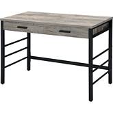 Disho Writing Desk with USB Port in Weathered Oak & Black Finish