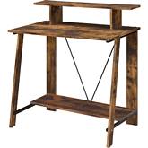 Nypho Writing Desk in Weathered Oak & Black Finish