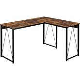 Zetri Writing Desk in Weathered Oak & Black Finish