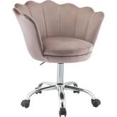 Micco Office Chair in Rose Quartz Velvet & Chrome