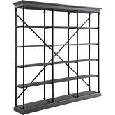 Rukia Bookcase in Gray & Black Finish