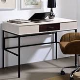 Verster Writing Desk with USB in Natural & Black Finish