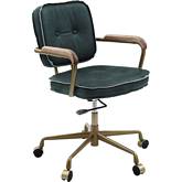 Siecross Office Chair in Emerald Green Leather