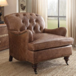 Durham Accent Chair in Retro Brown Top Grain Leather