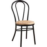 Jakia Dining Chair in Black & Natural Metal (Set of 2)