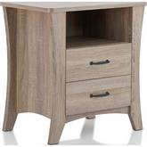 Colt Nightstand in Rustic Natural Finish Wood