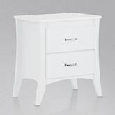 Babb Nightstand in White Finish Wood