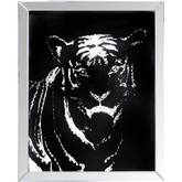 Nevina Wall Art in Mirror & Crystal Tiger