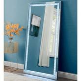 Noralie Accent Mirror with LED in Faux Diamonds