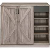 Toski Cabinet in Rustic Gray Oak Finish Wood
