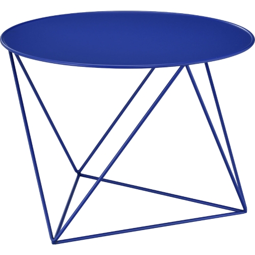 Epidia Accent End Table in Blue Finish