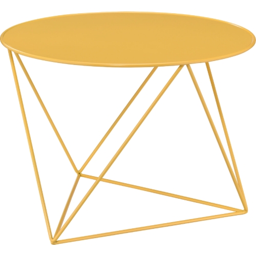 Epidia Accent End Table in Yellow Finish