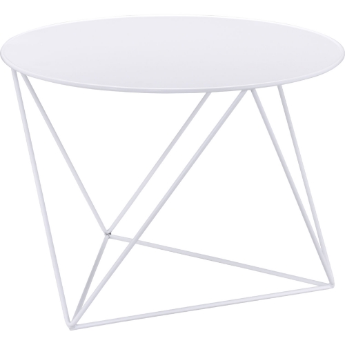 Epidia Accent End Table in White Finish