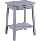 Kaife Accent End Table in Gray Finish