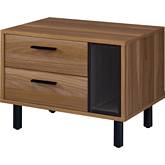 Trolgar Accent End Table in Brown Oak & Black Finish