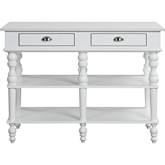 Rorratt Kitchen Island in Faux Marble & White Finish