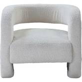 Yitua Accent Chair in White Teddy Sherpa