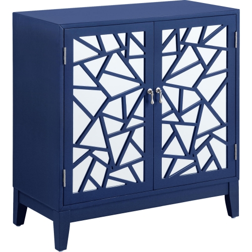 Einstein Accent Cabinet in Blue & Mirror