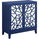Einstein Accent Cabinet in Blue & Mirror
