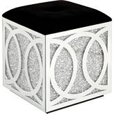 Noralie Storage Ottoman in Mirror & Faux Diamonds