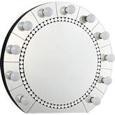 Farai Hollywood Light Mirror with Faux Crystal Diamond