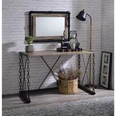 Jodie Console Table in Rustic Oak & Antique Black Finish