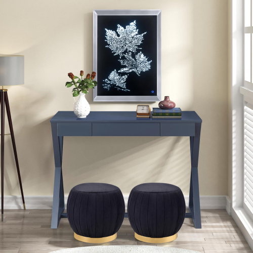 Nalo Console Table in Charcoal Finish