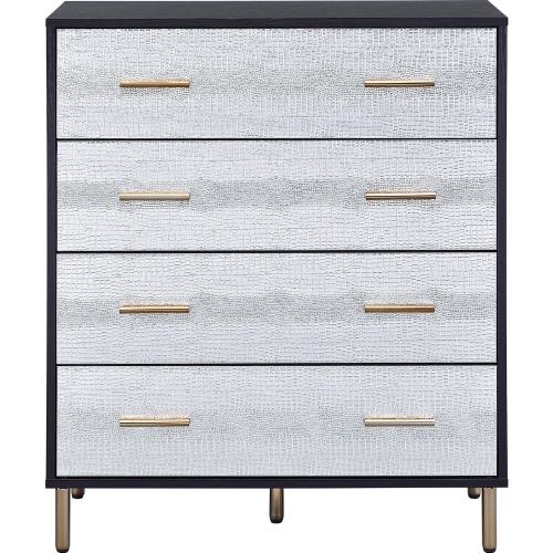 Myles Black Chest in Black, Silver & Gold