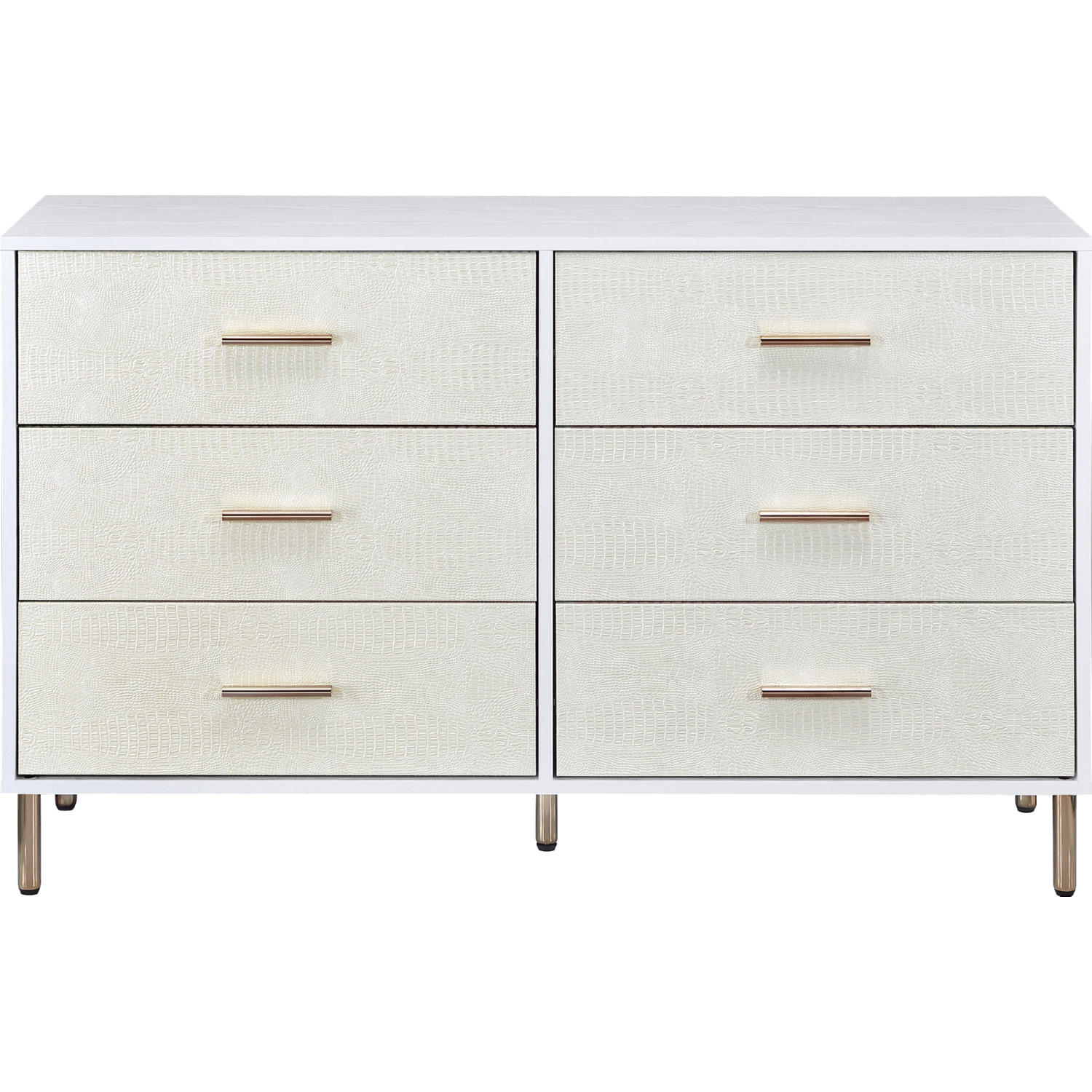 Acme AC00960 Myles White Dresser in White, Champagne & Gold