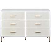 Myles White Dresser in White, Champagne & Gold