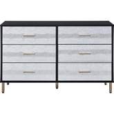 Myles Black Dresser in Black, Silver & Gold