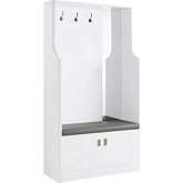 Buck II Hallway Coat Cabinet in High Gloss White