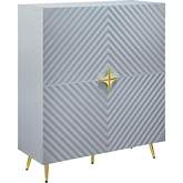 Gaines Console Cabinet in High Gloss Gray