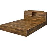 Hestia Queen Bed in Walnut Finish Wood